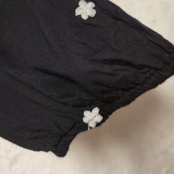 Embroidered Floral Mini Dress Boho Baby Doll Vacation Summer Beachy Hippie Sz M - Picture 5 of 7